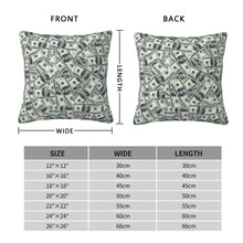 Custom Fashion Giant Money 100 Dollar Bills Cushion Cover 45x45cm Soft European Pillow for Car Square Pillowcase