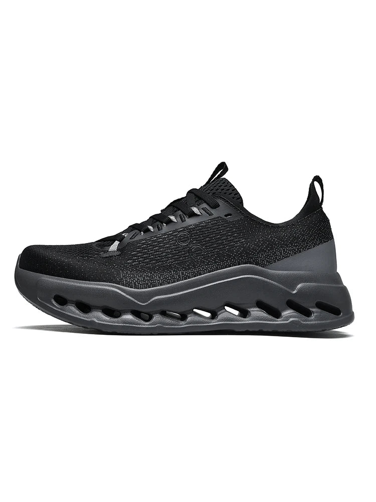 Men's Running Shoes Breathable Mesh Shock Absorption Hollow Out Sole Lightweight Sports Sneakers Non-slip Walking Shoes