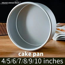 Aluminum Alloy Round Chiffon Cake Pan Solid Bottom Angel Food Oven Cake Bread Mold Baking Tool 6/8 Inch Bake Pan  Baking Sheet