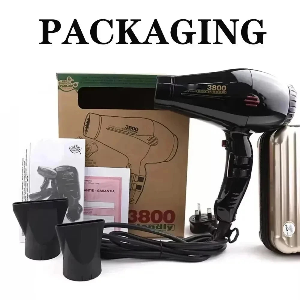Household 2100W High-Power Hair Dryer with Negative Ions Hot & Cold Air High Airflow 3-Speed Adjustment for Stylish Styling