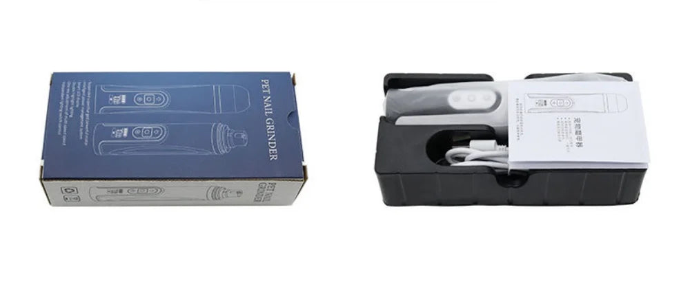 Pet Nail Grinder with LED Light - USB Rechargeable Clipper for Cats and Dogs, Professional Paws Grooming Trimmer Supplies
