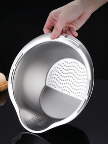 Bol passoire à riz en acier inoxydable, bol de lavage de riz, passoire à riz, passoire à fruits et légumes, ustensiles de cuisine