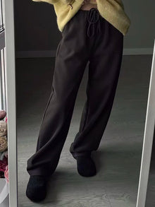 Burgundy Sweatpants Women Straight Leg Sport Bottoms Trousers Lady Autumn Basic Joggers Wide Leg Women's Pants And Trousers Tall