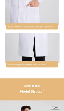 Long Sleeve White Lab Coat Work Uniform for Women Short Sleeve Summer Student Doctor Suit Male Lab Coat Isolation Gown