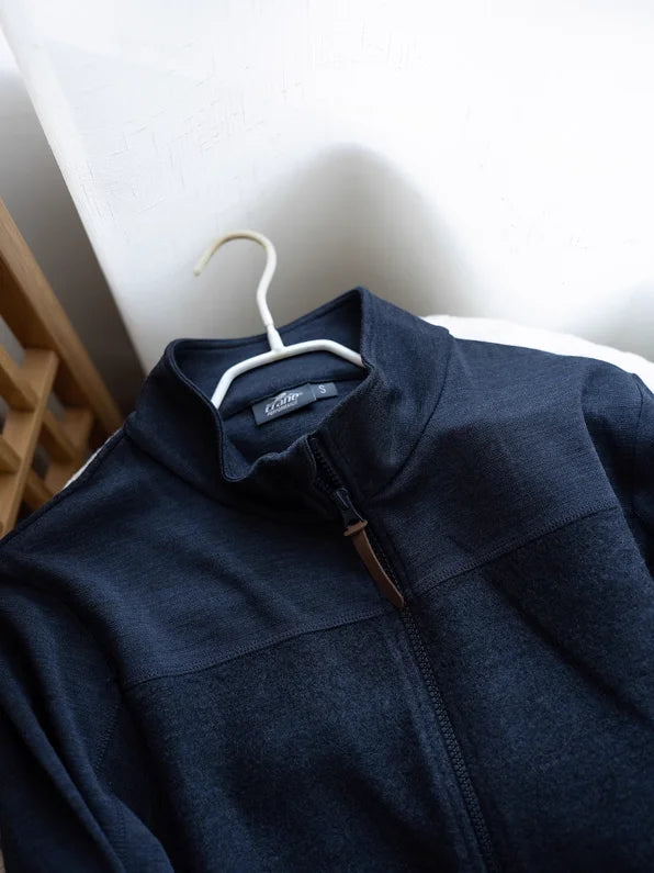 Australian Merino Wool Men's Jacket 300g Heavyweight Merino Wool Full Zip Sweatshirt Mens Long Sleeve Thermal Jackets Euro Size