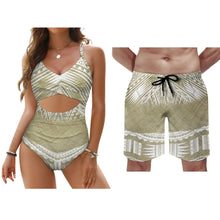 New Bikini Swimwear Swimwear Beach Couple Set Men's Swimwear Women's Push Up Swimwear Sexy Bikini Underwear Lace Up Adjustment