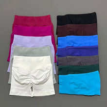 HISTELLO Sports Shorts 4.5" Women Yoga Shorts Seamless Low Waist Scrunch Bum Gym Leggings Workout Stretch Fitness Sports Shorts