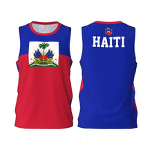 Nouveauté : Débardeur pour homme imprimé en 3D Haïti, haut tendance été 2025 à manches courtes, t-shirt streetwear coupe oversize