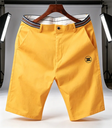 Summer Men's Cotton Golf Shorts Loose Fit Breathable Casual