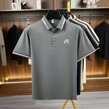 Designer Men's New Seamless Exquisite Print Polo Shirt Cool Short Sleeved Fashion Solid Color T-shirt Business Casual Men's Wear
