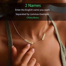 Personalized 18K Gold - Plated Multi - Name Necklace for Women, Custom 2 - 3 Names Bohemian Style, Ideal Gift for Mother's Day,