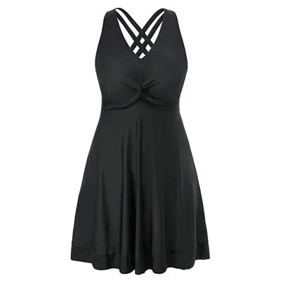 Women's Plus Size Tankini Set Two Piece Cross Back Swimwear
