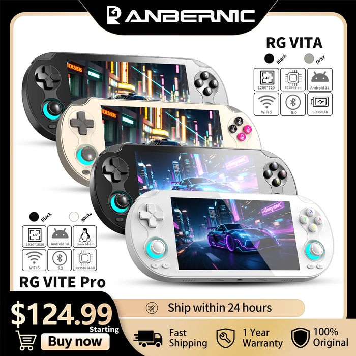 Anbernic RG VITA — WiFi, Bluetooth & 5000mAh for All-Day Gaming