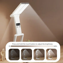 LED Portable Foldable Lamp With Clock USB Charging Type Fold Studing Lamp Energy Saving Rechargeable for Room LED Reading Light