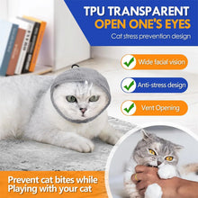 Pet Cat Anti Bite Muzzles Adjustable Breathable Safe Fit Head Cover Mask Cats' Nail Trimming Bath Beauty Grooming Supplies 1pc