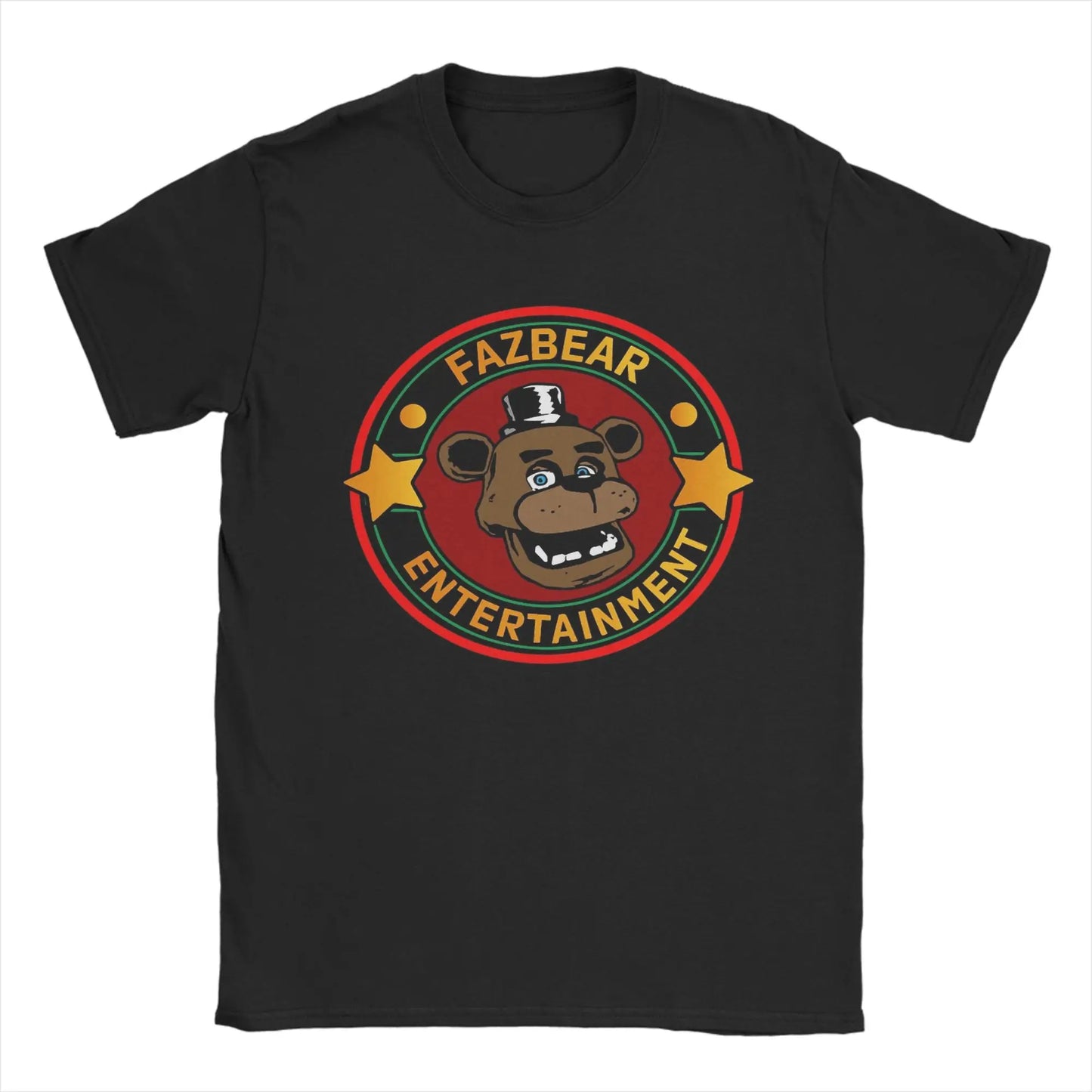 Men's T-Shirt FNAF At Freddys Amazing Cotton Tee Shirt Short Sleeve  T Shirts Crewneck Tops Plus Size