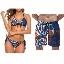 Samoan Couple'S Swimwear Fashionable Swimwear Polynesian Women'S Party Bikini Beach Custom Beach Pants Couple'S Bikini