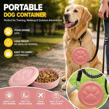 2-in-1 Portable Dog Water Bottle and Food Container for Travel Walking Hiking Camping Outdoor Pet Travel Feeding Kit