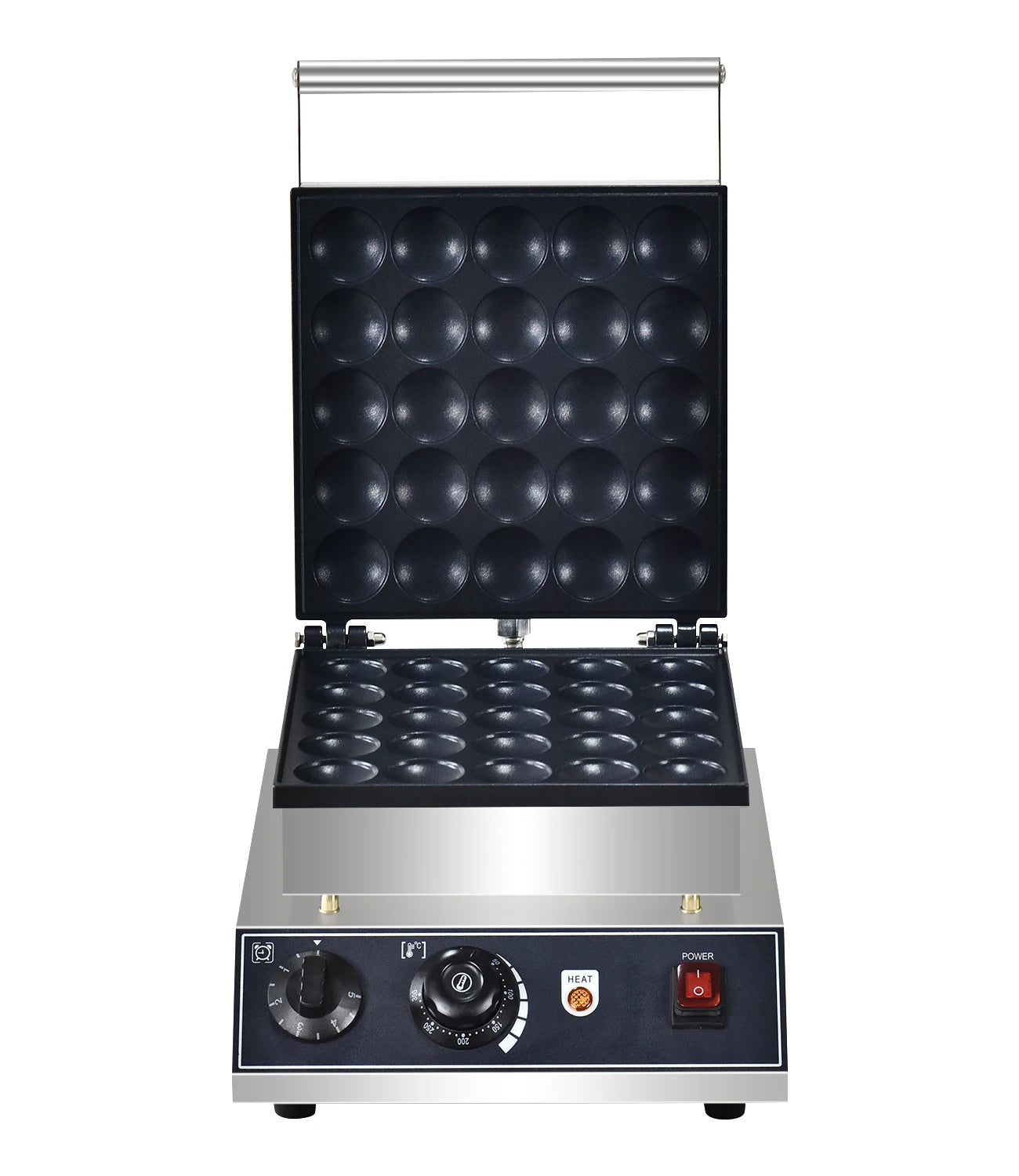 HPH2O Electric 25Pcs Mini Pancake maker Dutch Pancakes Machine1750W Non-stick Coating Baking Dessert Equipment  mini hotcakes
