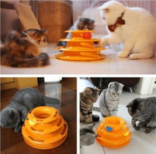 4 Levels Cat Toy Tower Turntable Roller Balls Toys Interactive Intelligence Training Track Puzzle Funny Games Accessories