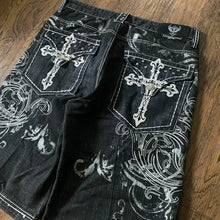 Y2K Denim Shorts Women Baggy Embroidered Streetwear Hip Hop