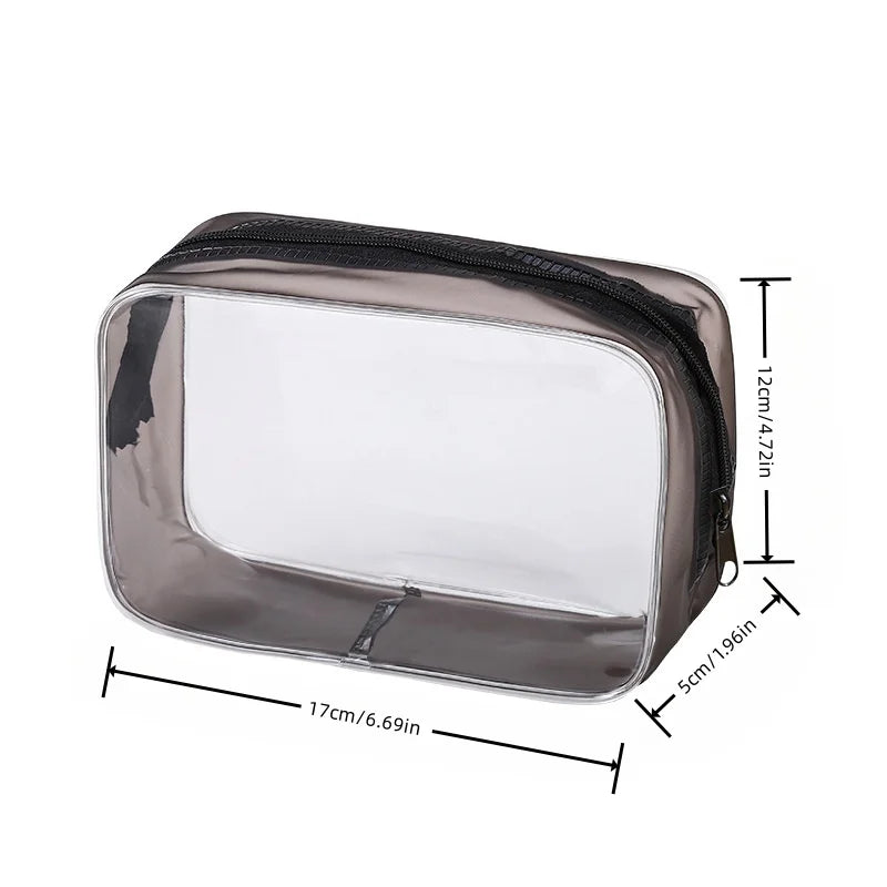 Clear Cosmetic Bag, Transparent Makeup Organizer Pouch for Toiletries, Portable Travel & Gift Storage ﻿
