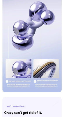 Wireless Bluetooth Earphones Clip-on Q71 Earphone High Sound for Xiaomi Earbuds Led Display Headphones Music Sports Headset