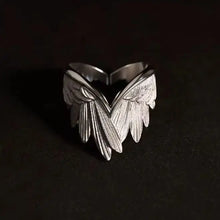 Retro Angel Wings Ring For Women Silver Color Punk Gothic Adjustable Open Ring Jewelry Unisex Accessories Gifts Wholesale