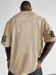 The new men's T-shirt for summer 2025 is a casual fashionable sporty breathable soft and simple 3D letter print