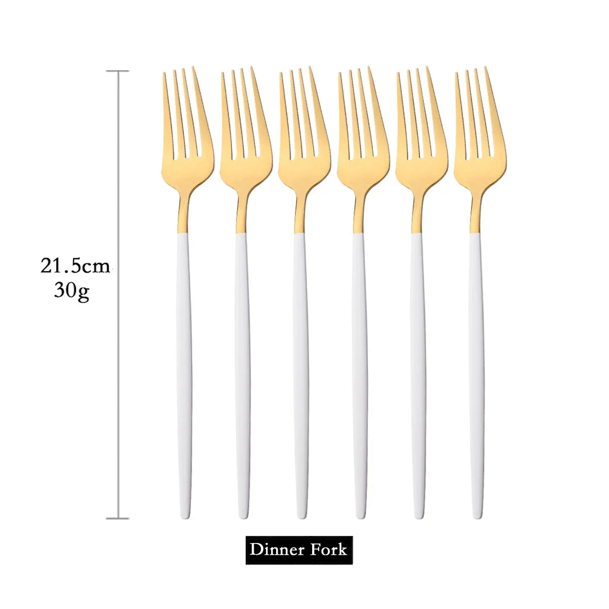 6Pcs Mirror Dinner Forks Cutlery Gold Stainless Steel Fork Flatware Kitchen Silverware Western Dinnerware Restaurant Fork Set