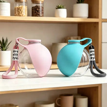 Plastic Dogs Cat Drinking Bottle with Lanyard Outdoor Foldable Water Dispensers Leak-proof Compact Travel Pet water Bottle