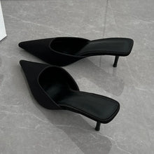 2025 Summer Minimally Pointed Women's Slippers Comfortable And Easy To Wear High Heel Slippers Fashionable Women's Shoes.