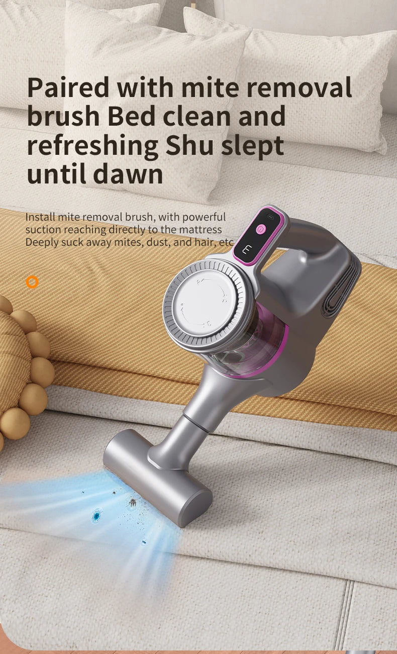 Cordless Vacuum Cleaner 15000Pa Strong Suction Stick Handheld 2 in 1 Lightweight for Carpet Hardwood Floor Pet Hair Car Cleaning