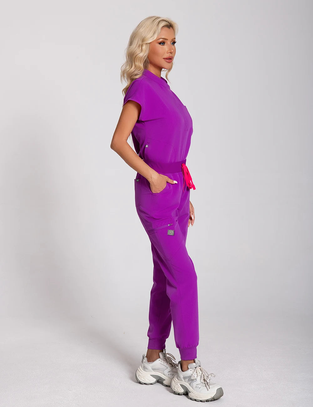 KUNGFU SCRUBS Nurses Uniforms Women Medical Scrubs Set Antibacterial Wrinkle Resistant Shirt Pant Fade Resistant Doctors Clothes