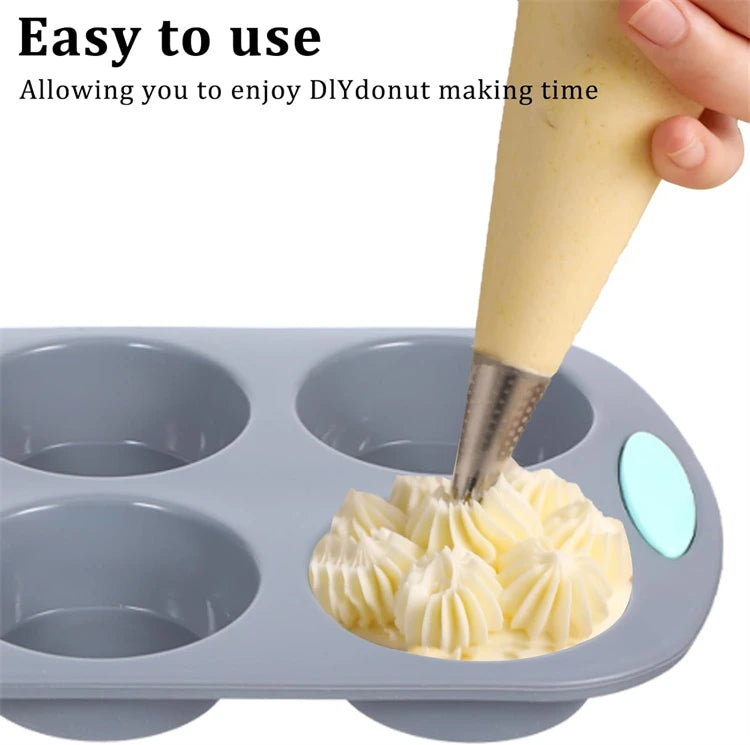 Silicone Fluted Cake Pans Non-Stick Kitchen Oven Baking Pans Easy Release Oven Cake Molds with Muffin Pan Donut Pan Loaf Pan