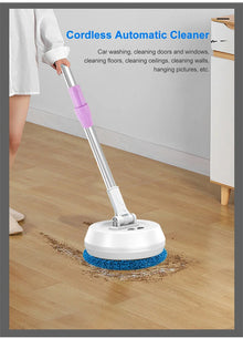 Wireless Electric Spin Mop Cleaning Machine Automatic 2 in 1 Wet & Dry Home Cleaner Car Glass Ceiling Door Windows Floor Cleaner