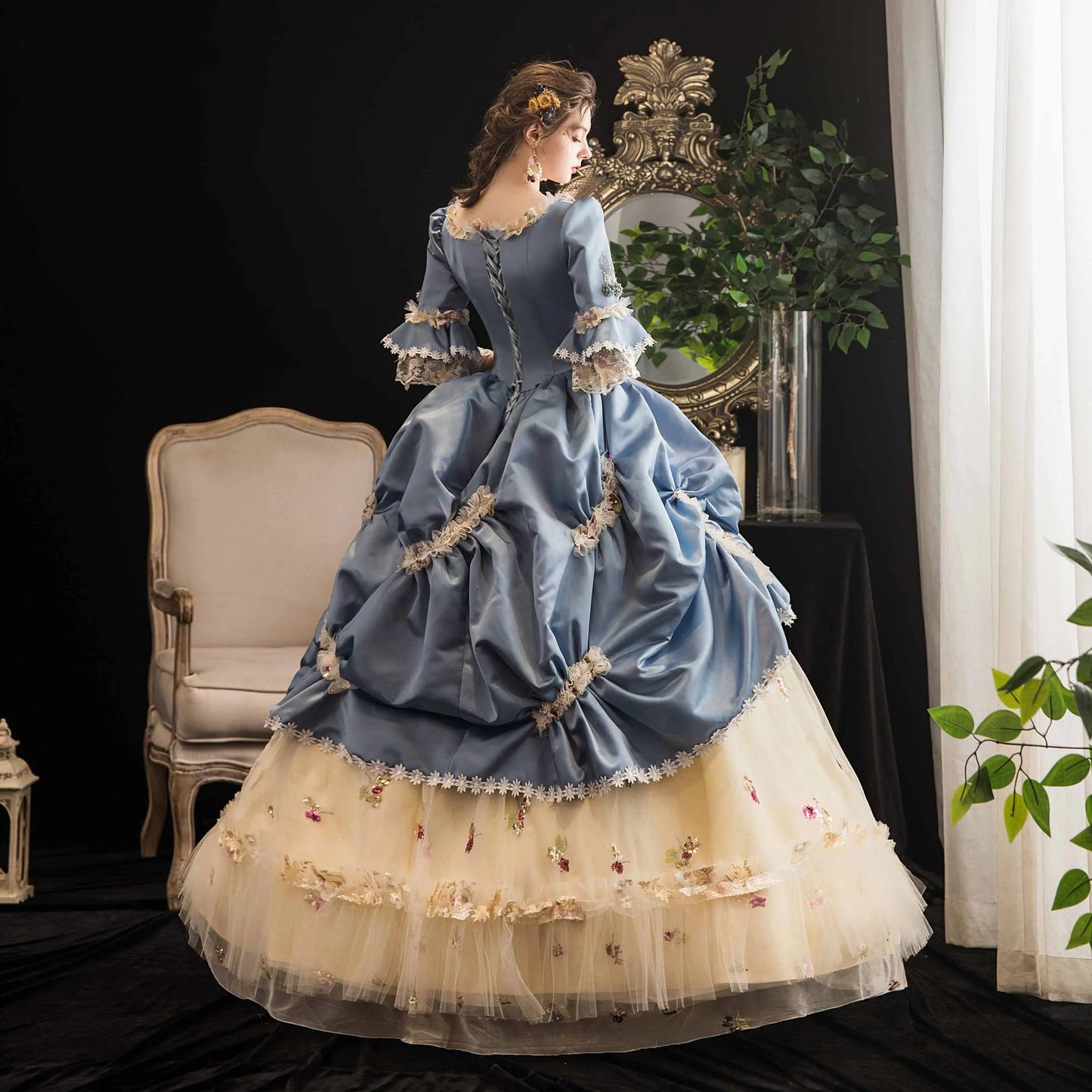 18th Century Women Marie Antoinette Dresses Long Victorian Rococo Gowns Historical Theater Clothing