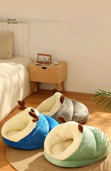 Winter Warm Pet Dog Bed Soft Cozy Dog Cave Bed Warm Cat House Nest Puppy Bed for Small Dogs Cats Cat Sleep Bag Pet Supplies