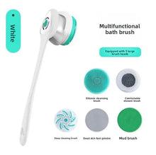 New Waterproof Electric Bath Brush Long Handle Scrub Brush Back Scrubber Five-In-One Shower Brush Home Use Bathing Device