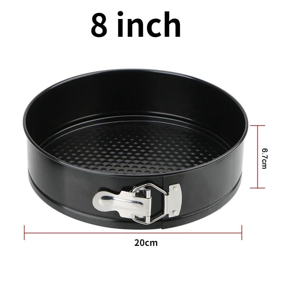 Removable Bottom Non-Stick Metal Bake Mould Round Cake Pan Bakeware  Carbon Steel Cakes Molds Kitchen Accessories