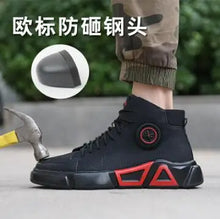 Bottes de neige montantes d'hiver pour moto, chaussures de sécurité imperméables, anti-écrasement et anti-perforation, baskets à embout en acier incassables