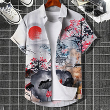 Simple Men'S Shirt 3d Printed Retro Fashion Top Loose Oversized Wear Every Day Casual Short Sleeved Shirt Comfort Men'S Clothing