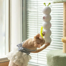 Smart Caterpillar Cat Toy Whack A Mole Cat Toy Interactive Cat Feather Toy Motion Sensor Teasing Cat Toy for Indoor Cats