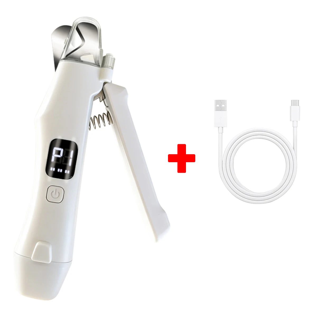 2 IN 1 Electric Pet Nail Trimmer with LED Lights Pet Nail Grinder Dog Nail Trimmer and Grinder for Small Medium Large Dogs/Cats