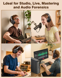 New Bee Wired Professional Studio DJ Headphones With Microphone Over Ear Hi-Res Studio Monitor Music Headset Earphone