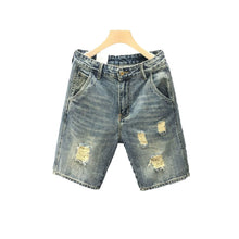 Mens Denim Shorts 2026 Slim Fit Light Blue Summer