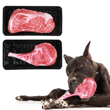 Jouet de simulation en forme d'os grinçant pour chien, steak résistant aux morsures, jouet à mâcher pour nettoyer les dents, jouet d'entraînement pour chiot, steak souple, carotte, accessoires pour animaux