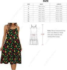 Haiti Flag Haitian Dress Women Sexy Long Suspender Dresses Halter Flared Dresses Casual Midi Dress