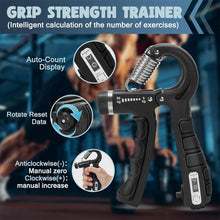 5-60Kg Adjustable Grip Strength Trainer with Finger Exerciser Hand Grip Strengthener for Muscle Building and Injury Recover