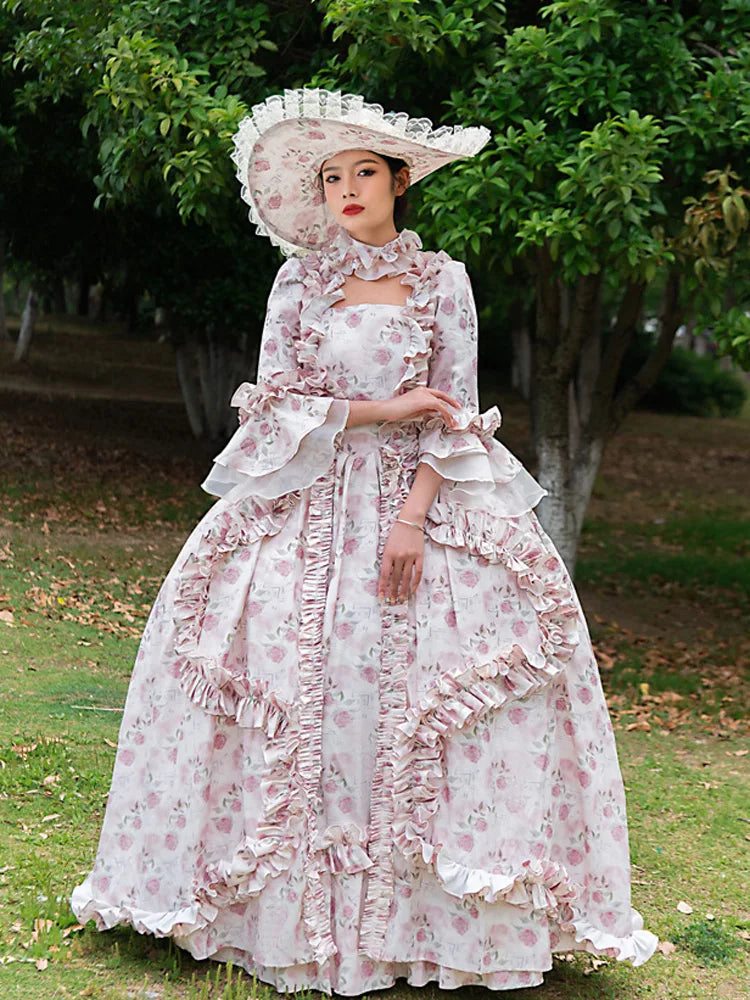 18th Century Women Marie Antoinette Dresses Long Victorian Rococo Gowns Historical Theater Clothing